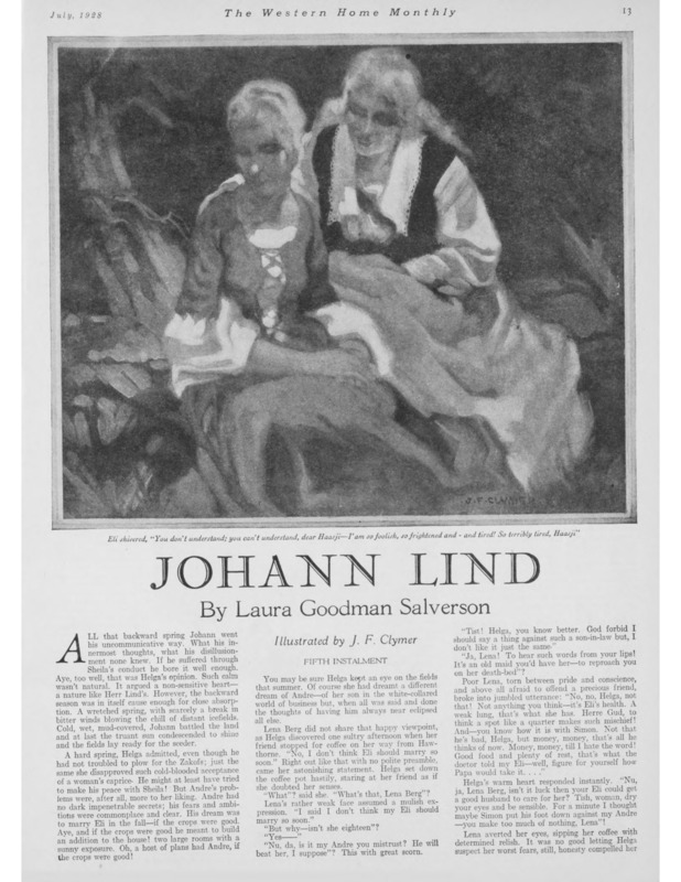 Fifth instalment of the serial novel "Johann Lind."